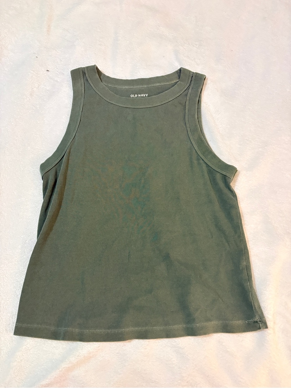 Old Navy Olive Green Ribbed Sleeveless Tank